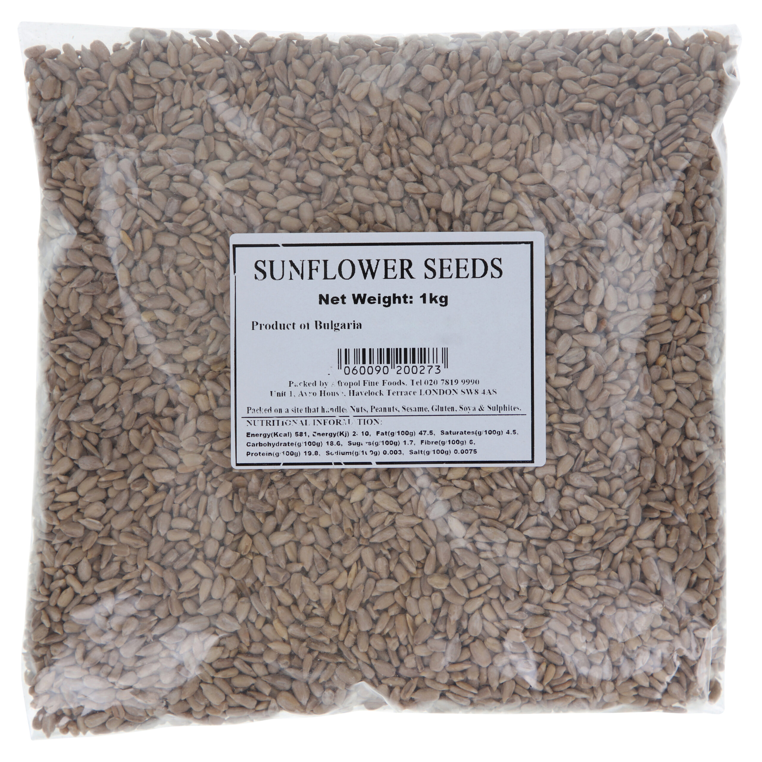 Farm Fresh Organic Premium Premium Raw Sunflower Seeds - Large (1kg)