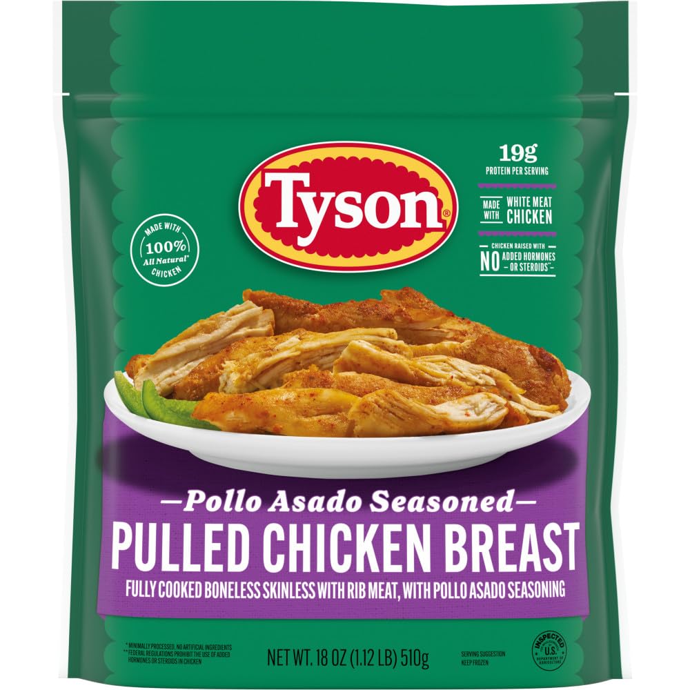Tyson Frozen Pollo Asado Seasoned Pulled Chicken Breast, 18 Oz