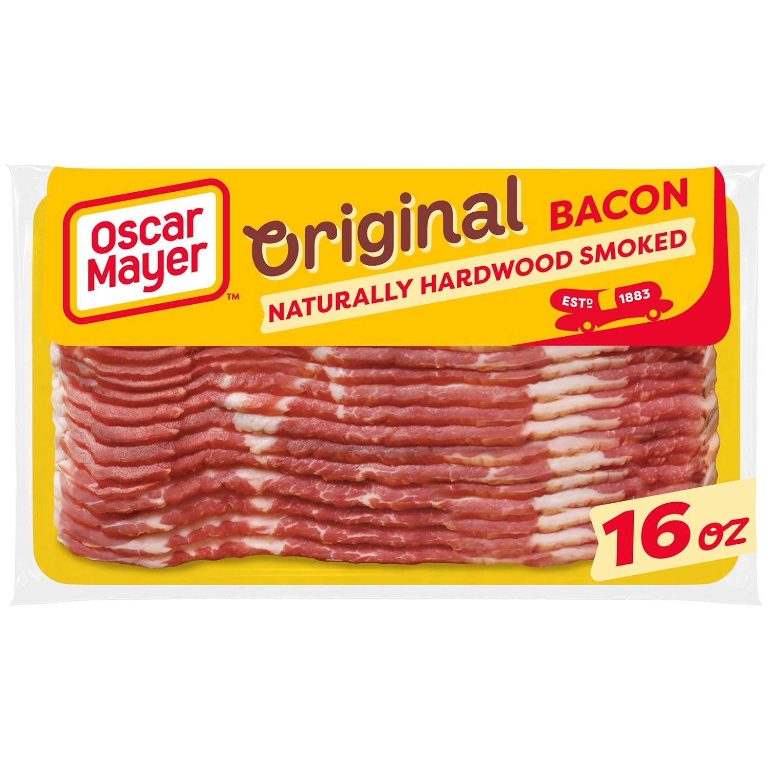 Oscar Mayer Naturally Hardwood Smoked Bacon, 16 oz Pack, 17-19 slices