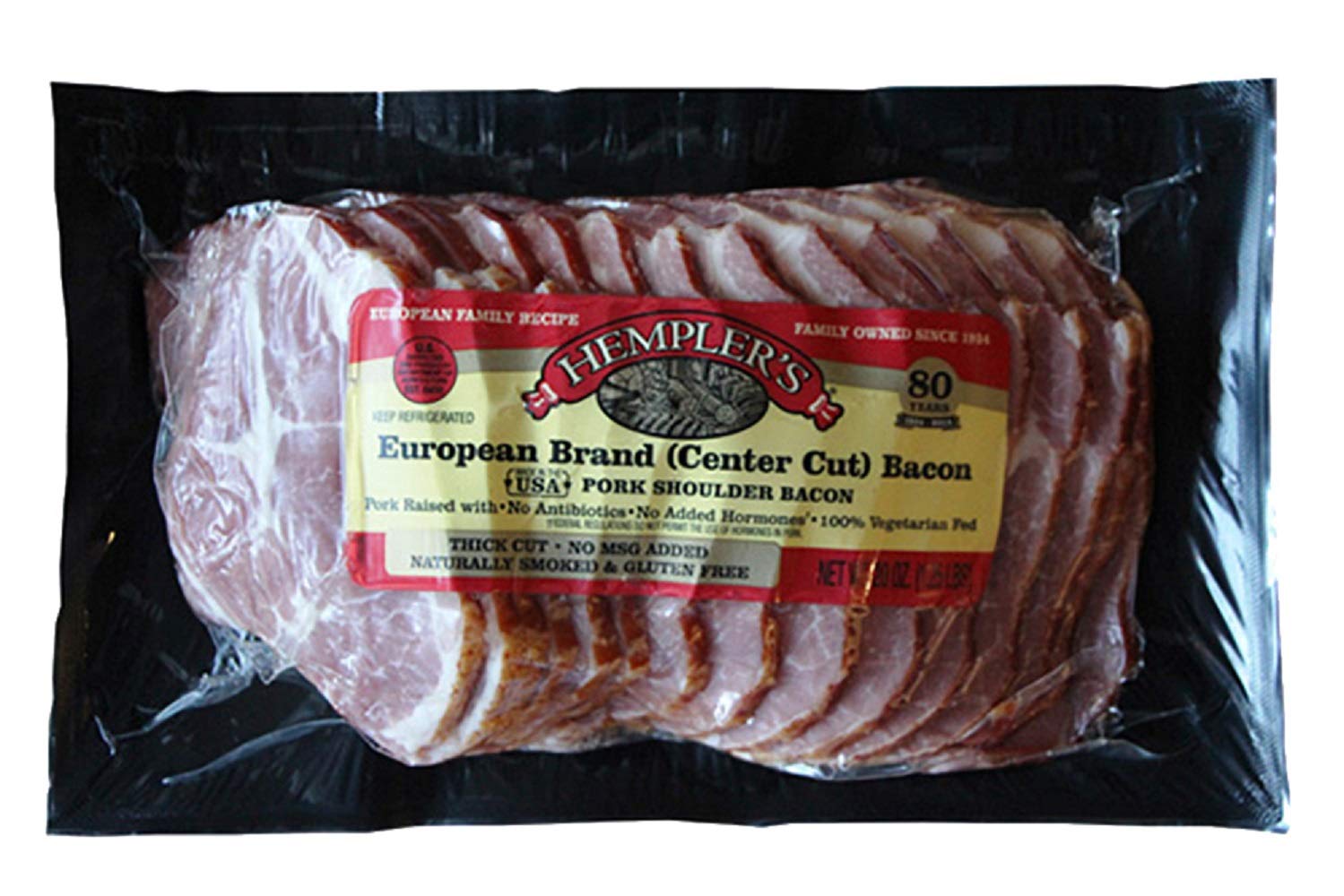 Hempler's European Brand (Center Cut) Shoulder Bacon, 20 oz