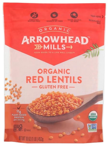 Organic Premium Fresh Red Lentils - Medium (500g)