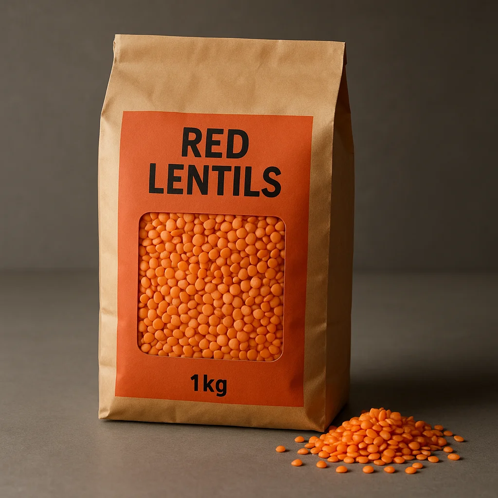 Grade A Organic Red Lentils - Large (1kg)