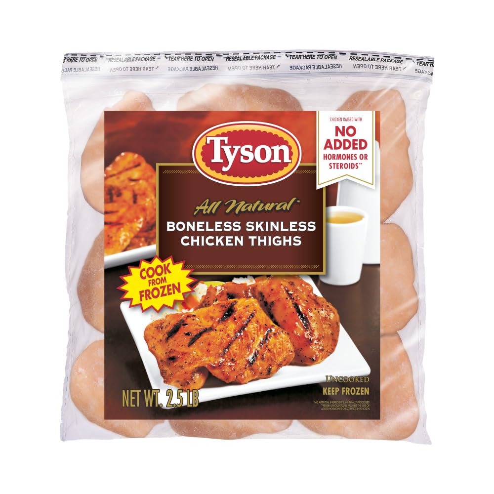 Tyson® Boneless Skinless Chicken Thighs, 2.5 lb. (Frozen)