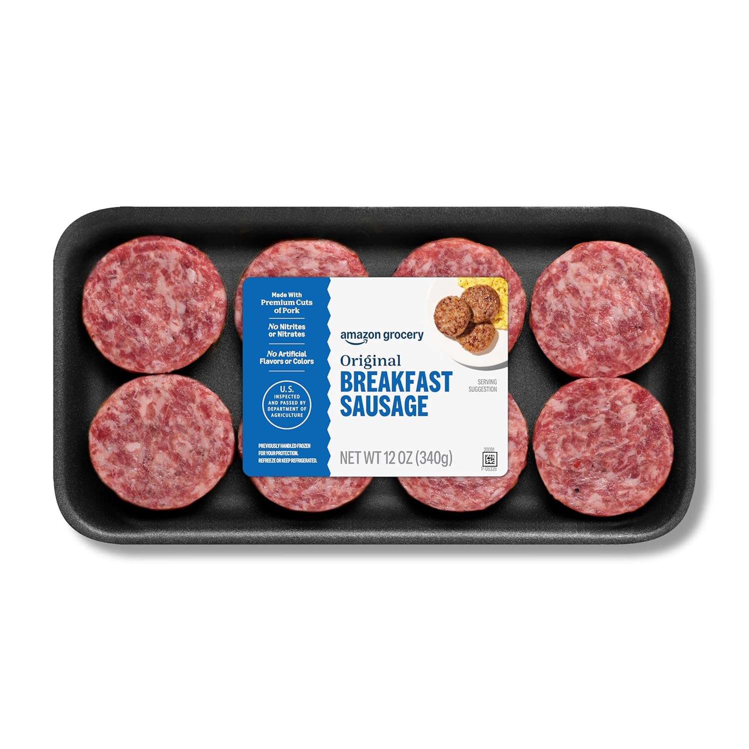 Amazon Grocery, Original Breakfast Sausage Patties, 12 Oz